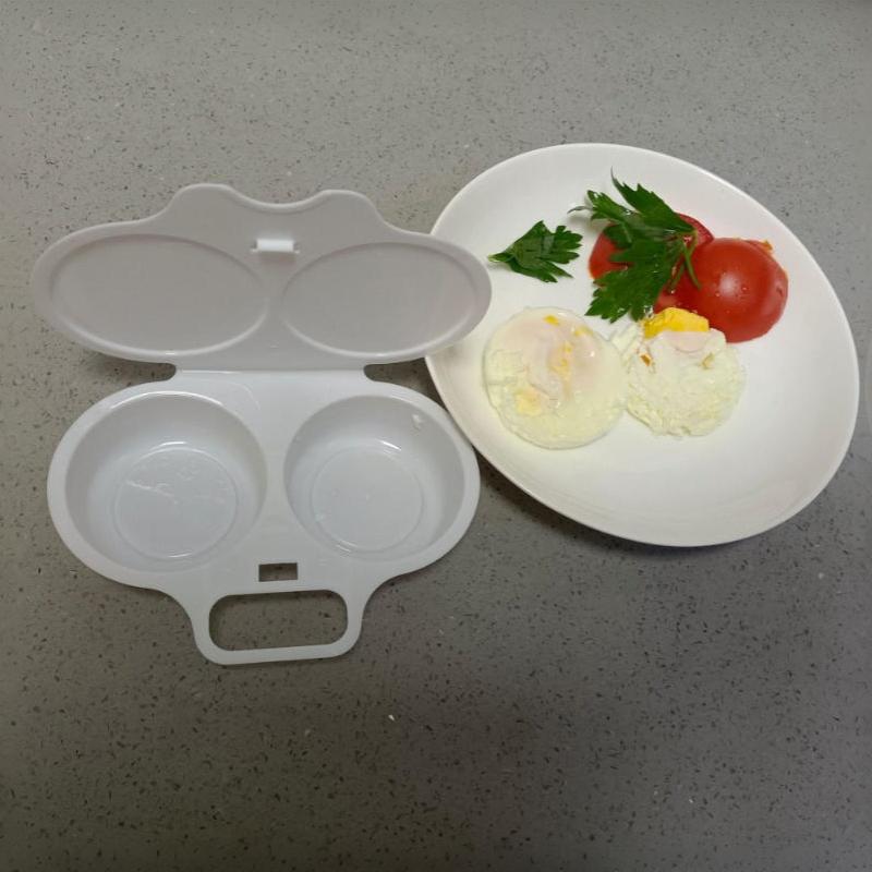 Microwave Steamed Egg Cooker 1Pcs Food Safe Plastic Egg Baking Mold for Kids Healthy Breakfast Preparation