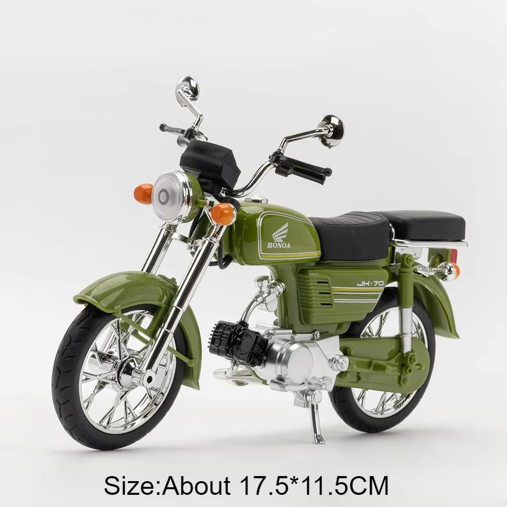1:12 Honda Jh-70 Kx450 Alloy Motorcycle Diecast Model Car Toys Front Wheel Steering Rubber Tire Miniature Motorbike For Boy Gift