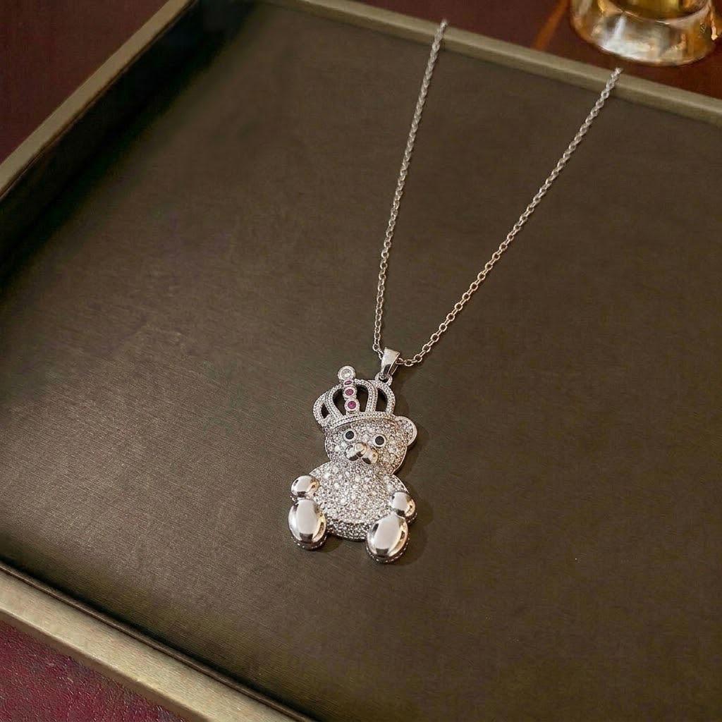 Women's Retro Zodiac Birthstone Moon Rabbit Necklace – Zircon Pendant for Valentine's & Qixi Festival