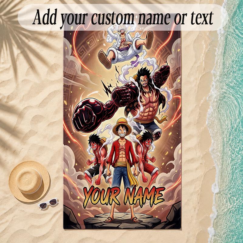 Beach TowelOne Piece Custom Name Text Personalized Soft Towel for Beach Pool Indoor Home Decor Gift