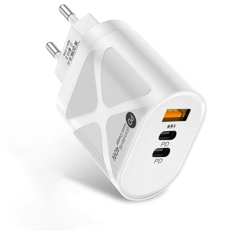 65W GaN Multi-Port Fast Charger with PD 33W & QC 3.0, European Standard (9V/12V)
