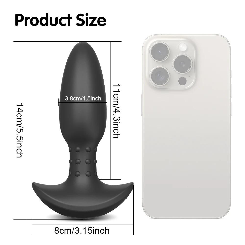 360° Rotation Vibrating Anal Plug Sex Toys for Men Wiggle Prostate Massager APP Anal Vibrator Butt Plug Sex Toy for Gay Women 18