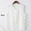 Pánská retro lněná vesta bez rukávů v čínském stylu
