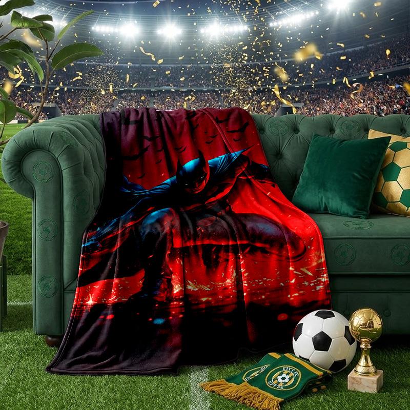 Bat In Colorful Artwork Throws Blanket Flannel Blankets Plush for Couch Bed Gifts for Men Women Travel picnic blanket Christmas fan gifts