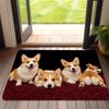 Absorbent Dog Pattern Floor Mat Diatomite Bath Mat Creative Optical Illusion Doormat  Entryway
