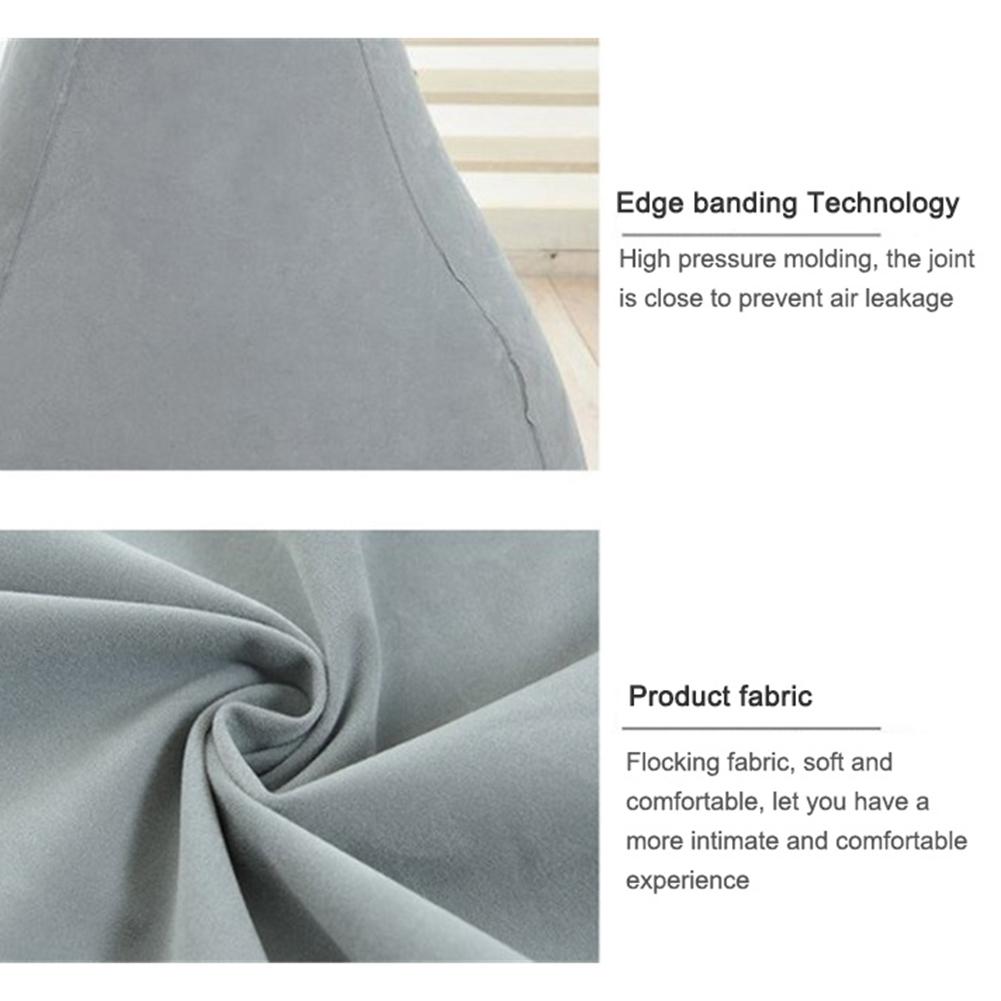 Lightweight PVC Inflatable Beach Mat Camping Lounger Chair Back Pillow Triangle Cushion Sunbath Sleeping Cushion