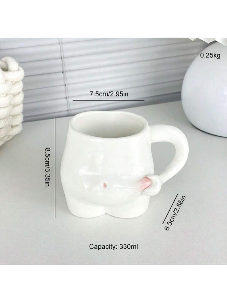 1pc Ceramic Cup,330ml/30oz Cup, Hand Squeeze Belly Coffee Mug, Body Art Coffee Cup, Creative Birthday Gift