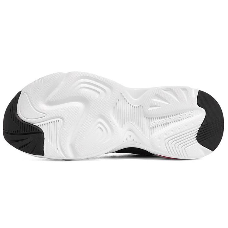 Skechers Stamina Airy Wing Shoes Fabric Synthetic Leather Trendy Outdoor Casual Low Top Dad Shoes Women Sneaker Black White 896003-BKW