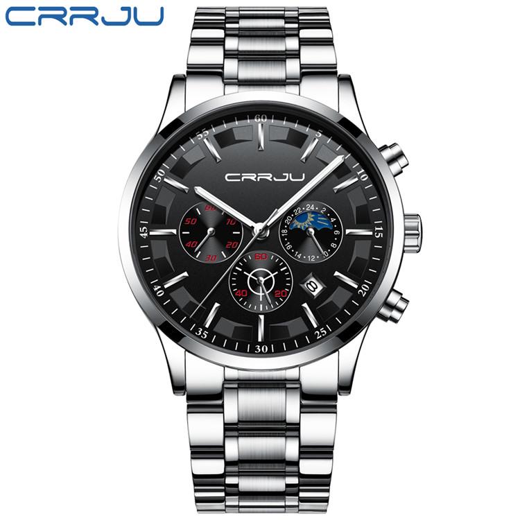 Top Luxus Marke Quarz Chronograph Uhr Männer Stahl Mesh Wasserdichte Sport Uhr