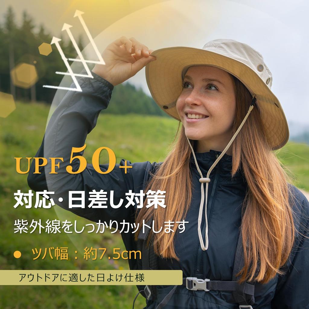 Safari Ponytail Adventure UV Sun Wide Chin Mountain Military Autumn [TOP-EX] Women's Hat, Compatible, Mesh, Hat, Foldable, Stylish, Protection, Hat,
