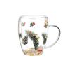 Christmas Candy Cane Double-Wall Glass Mugs (2-Pack)