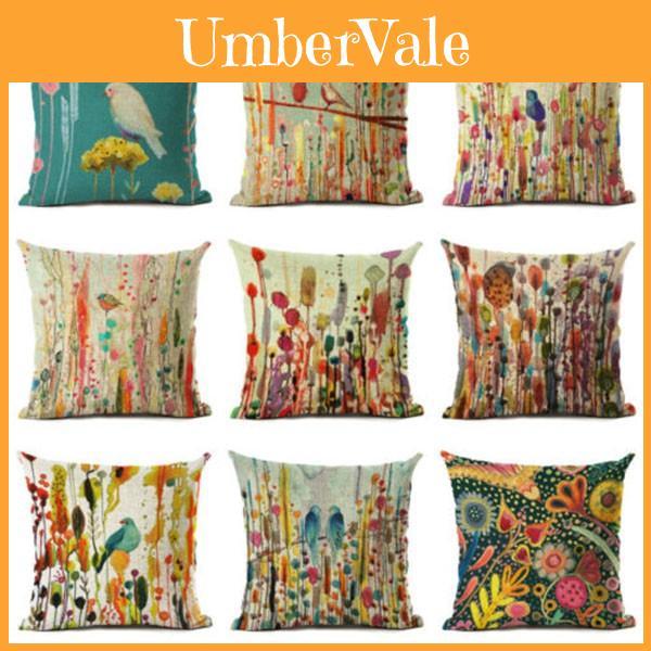 Timeless Design Watercolor Art Polyester Throw Pillow Case For Cozy Living Spaces