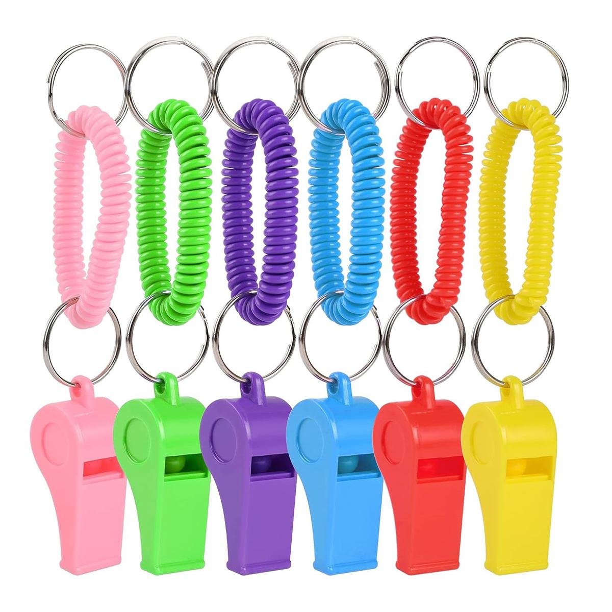 

6pcs Colorful Whistle Plastic Party Game Cheering Props Interesting Noise Makers For Festive And Party Occasions