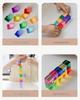 Rainbow Gemstone Cube Set: Acrylic Translucent Sensory Educational Building Blocks for Kids