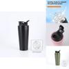 Double Layer Stainless Steel Shaker Bottle With Mixer Ball For Fitness Enthusiasts