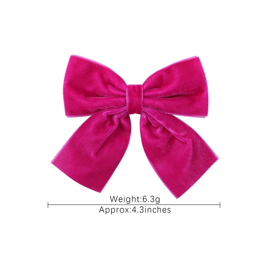 Neue Kinder-Haaraccessoires Samt Handgefertigte Schleife Haarspangen Niedliche Prinzessin Einreihige Spange Kopfschmuck für Babys