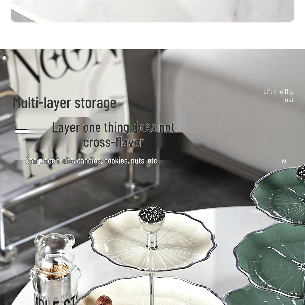 Double-Layer Skewer & Fruit Plate: Cake Stand and Pastry Tray for Afternoon Tea, Large & Small Sizes