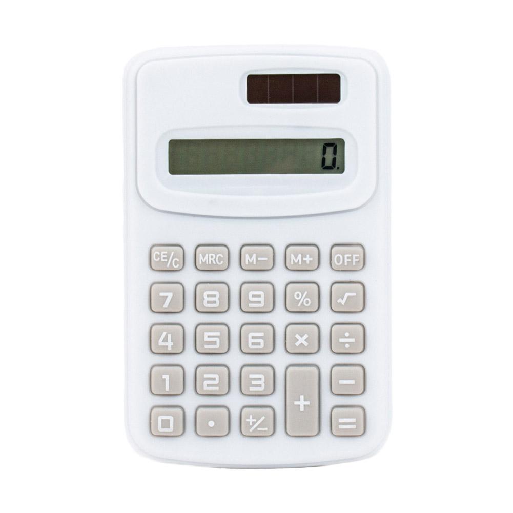 Mechanical Calculator 8 Digit Large Solar Power and LCD Display Big Button Cute Candy Colored Calculator Suitable for Office