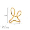 Hot Selling Classic Style Stainless Steel and PVD 18K Gold Plated Waterproof Jewelry Rings  ODM Geometry Personality Rings