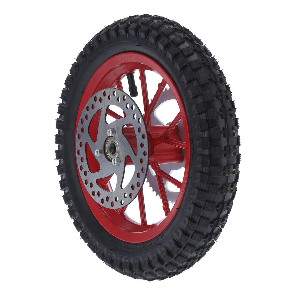 12.5x2.75in Mini Bicycle Rear Wheel AntiSkid Rubber Steel Alloy for 47cc 49cc 2 Stroke Dirt Bike