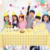 Yellow Gingham Lace Party Paper Plate Set for Kids Birthday Decorations Disposable Tableware 60-Pack