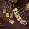 Literary And Retro Wind Tarot Card Dafang Brand Necklace Sun And Moon Octagram Love Planet Desert Necklace