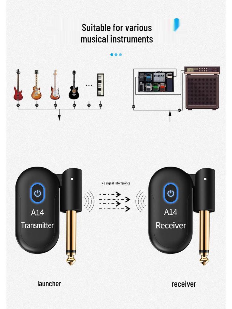 A8-A14 Wireless Guitar Audio Transmission System