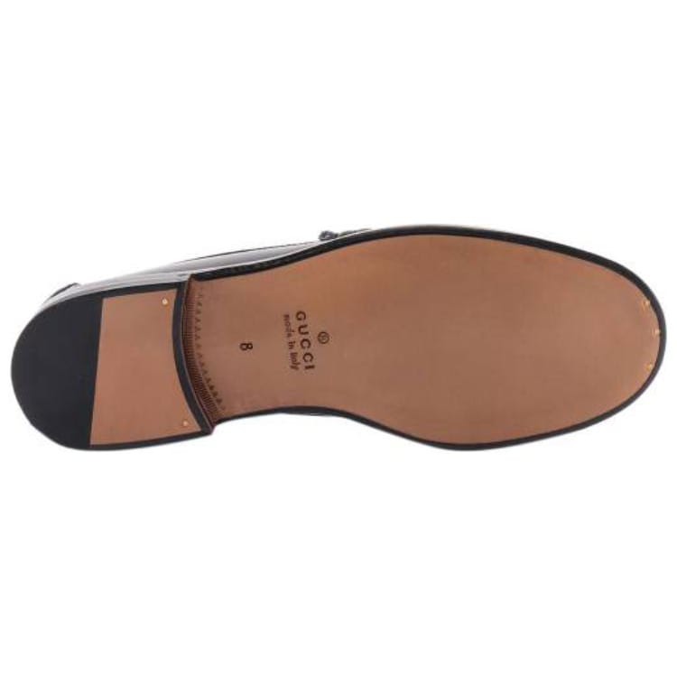 Gucci Birbirine Geçen Deri Makosen Erkek Siyah 644724 AAA4N 1059
