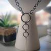 Hip Hop Heart Pendant Necklace With Cross Chain For Women Fashion Accessory