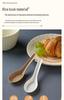 Biodegradable Rice Husk Chinese-Style Spoon: Disposable, Food-Grade for Porridge, Soup, Condiments, Dessert, and Takeout.