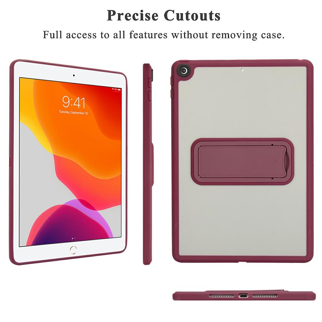 Tablet-Hülle mit Ständer für iPad 10.2 (2021)/(2020)/(2019) TPU+PC Hautgefühl-Hülle
