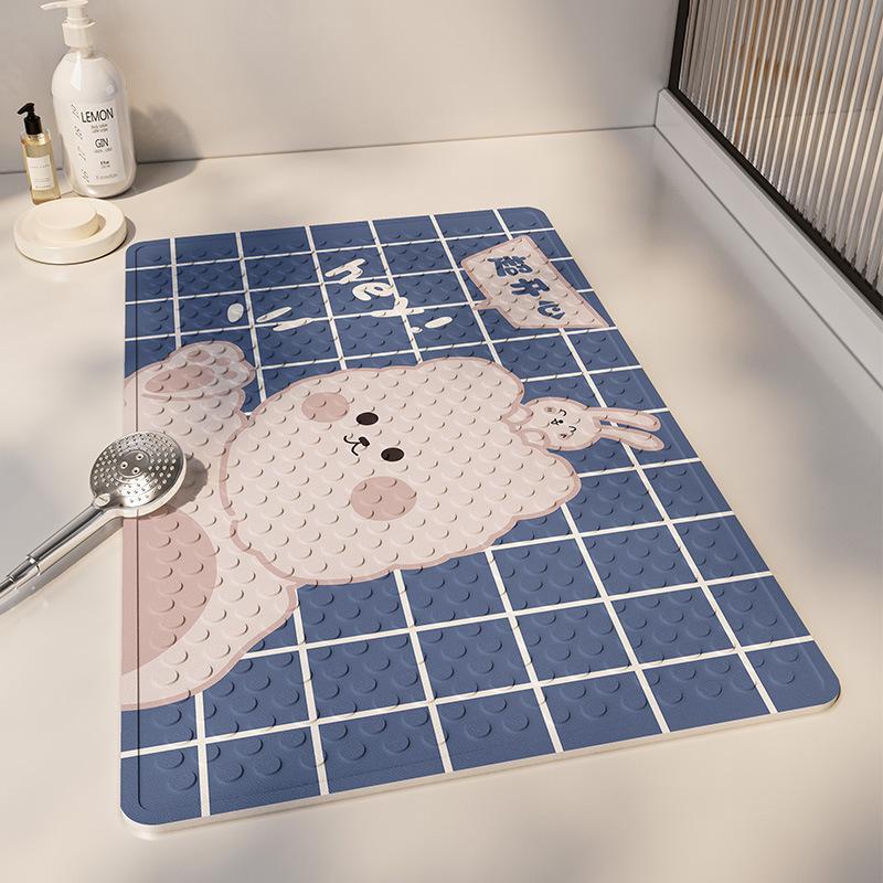 

Коврик для ванной комнаты с противоскользящим покрытием, массажный коврик для ног для душа, детский коврик для ванной комнаты, коврик с защитой от падений, коврик на присоске для туалета и ванной комнаты 40*70cm