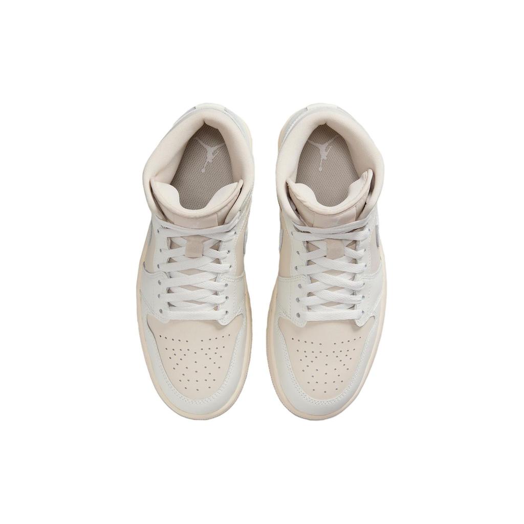 Air Jordan 1 Mid Legend Light Brown Women Sneakers Cream Muslin Sail BQ6472-201
