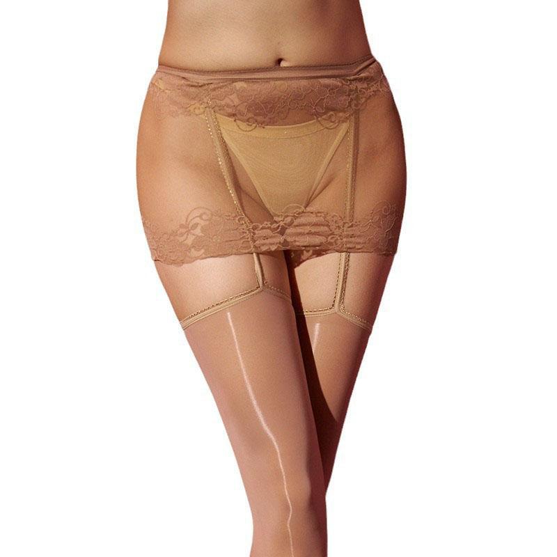 Sexy Dámské Punčochové kalhoty s podvazkovým pásem Nad koleno Punčochy Dámské Hedvábné punčochy