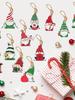 Christmas Decorations for Tree Hangable Wooden Pendants 12 Pieces Decorative Christmas Pendant Santa Claus Decor for Indoor Home