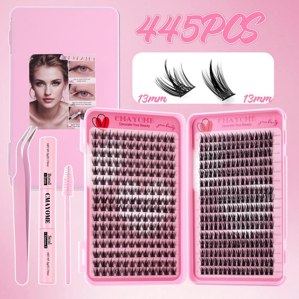 Cross-border Fairy Wheat Ear Lashes Set: Natural C Curl Segmented Voluminous Lashes