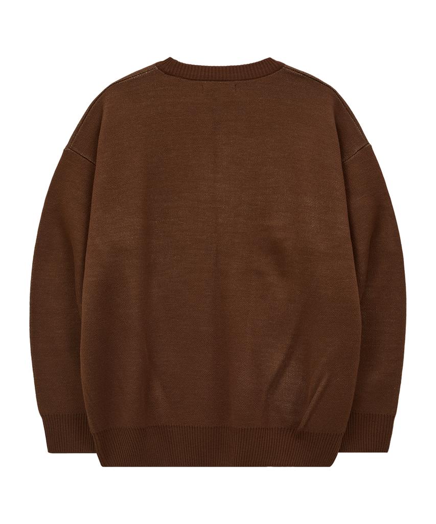 WAIKEI Maltese Archive Line Graphic Knit Ver.2 Brown