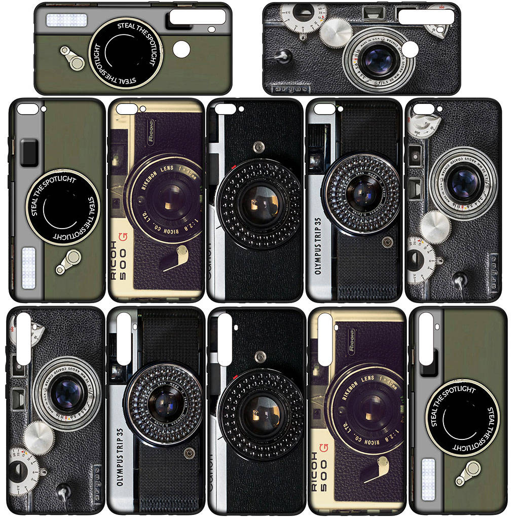 Phone Case for Samsung Galaxy S25 S24 S23 iPhone 16 15 Xiaomi Redmi Note 14 13 12 16E 11 Pro Max OPPO Moto Huawei Retro Camera Vintage Painting Cover