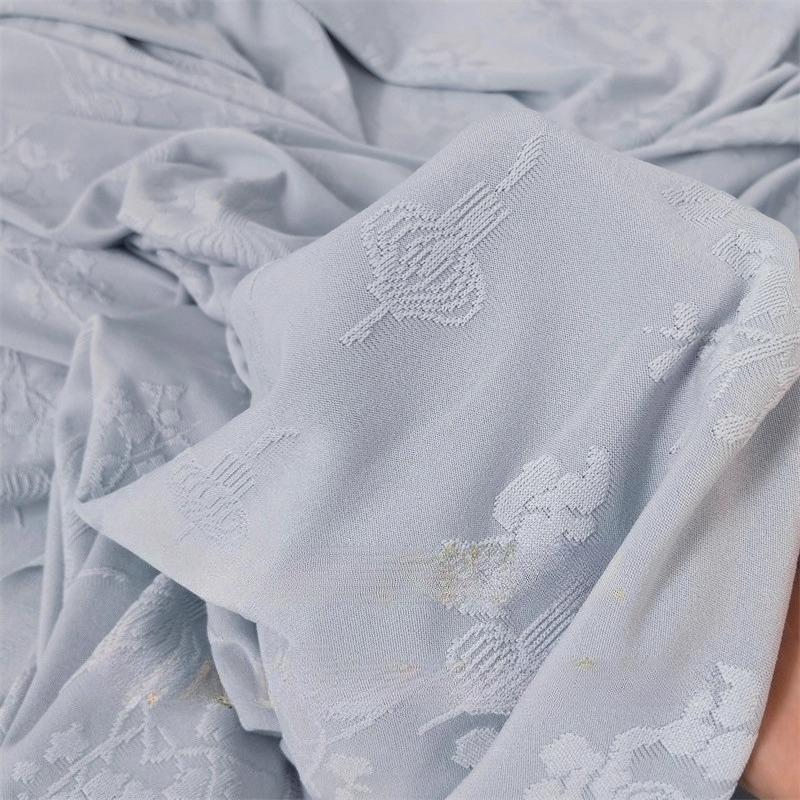 100x150cm Three-dimensional Four-sided Elastic Knitted Fabric Embossed Small Lantern Jacquard Fabric for Women's Dresses Sewing