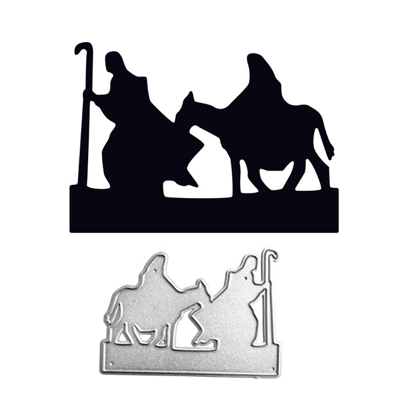 Camel Man Metal Cutting Dies DIY Craft Carbon Steel Embossing Template Stencil Scrapbooking for Card Die Cuts Mold Decor