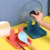 1 pz pieghevole portacoperchi per pentole in plastica porta cucchiai supporto multifunzionale organizer contenitore cucina mensola portaoggetti pentole