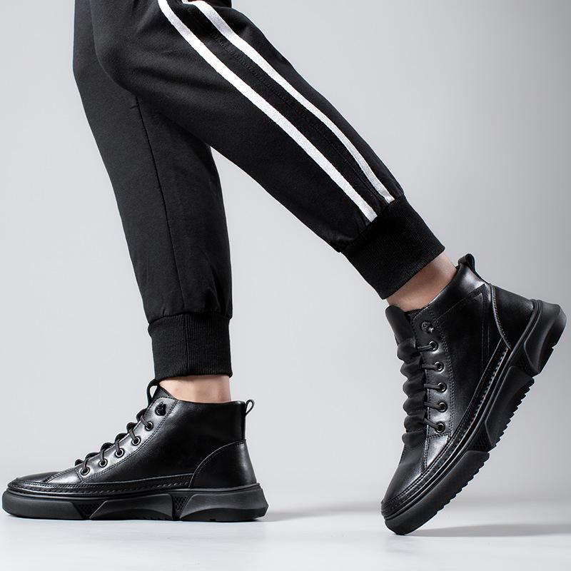 Workwear Shoes Men 'S Autumn New Sports Casual Shoes High -Top Leather Shoes Men 'S Trendy Shoes All -Match Martin Boots Men