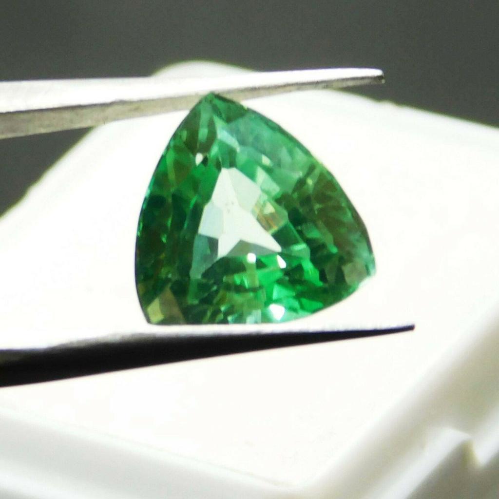 Natural Bluish Green Sapphire Loose Gemstone Ceylon 8 Ct Trillion Cut September Birthday Birthstone