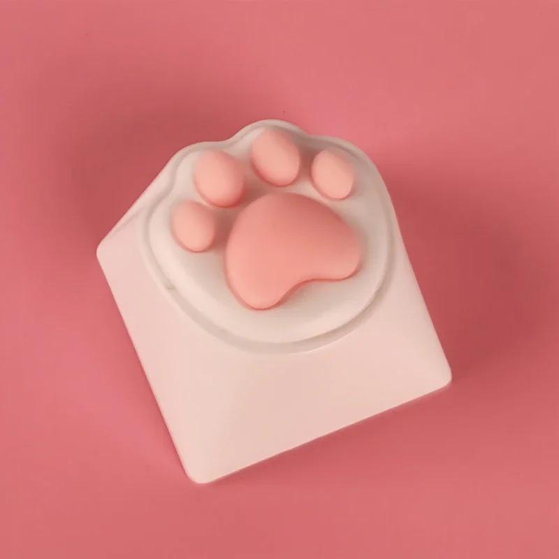 

1 Pc Pink Cat Claw Key Cap Mechanical Keyboard Single Silicone Cat Butt Key Cap Girly Heart Computer Peripherals