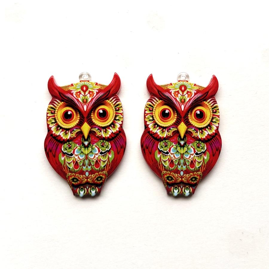 6 super bright owl pendant for jewelry earrings
