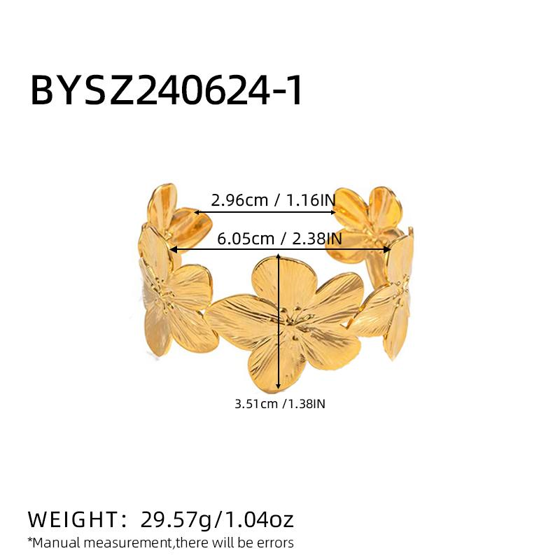 

Hot sale Hypoallergenic Stylish Vintage Flower Stud Earrings Premium 18k Gold Plated Stainless Steel For Women Party Accessory GOLD