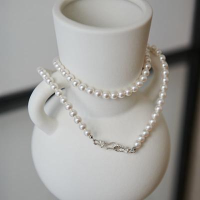 Cotoit Knot Point Pearl Necklace Short(6mm)
