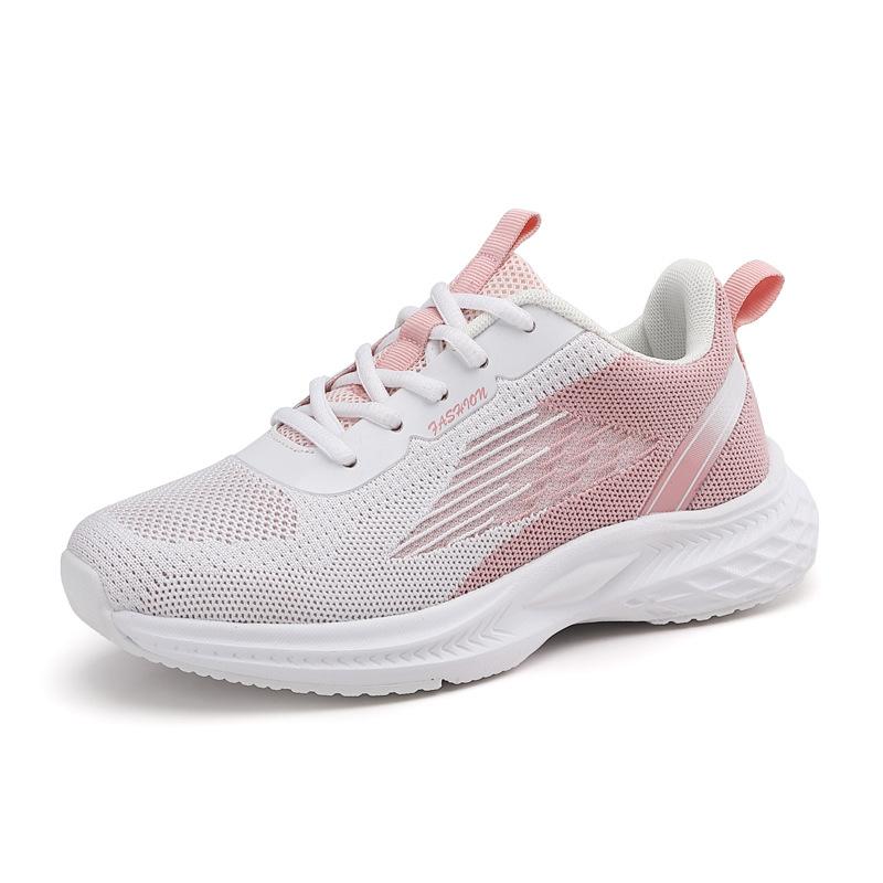 2025 spring new large size sports shoes breathable fly-woven casual shoes trendy fashion student travel shoes women's shoes