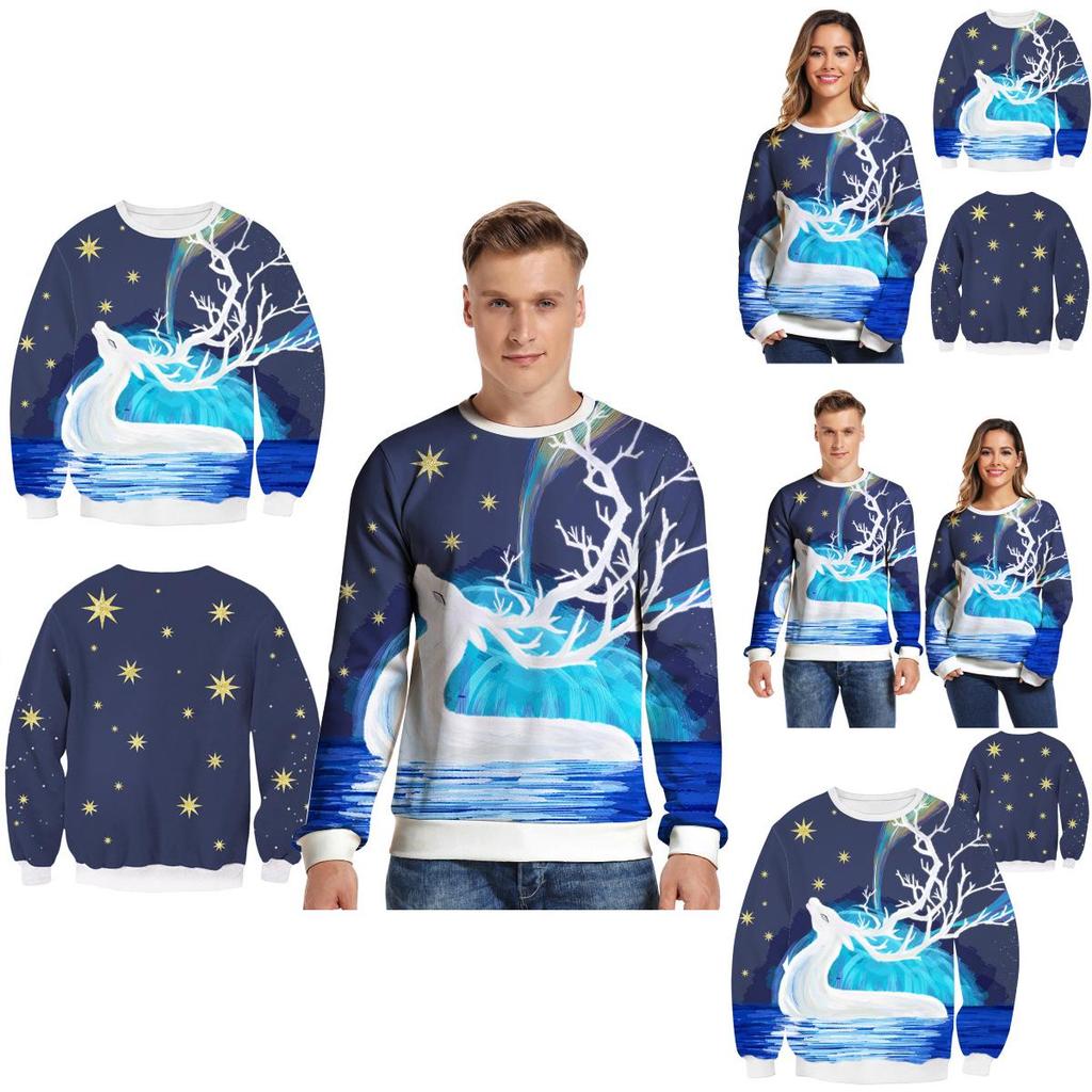 Christmas Ugly Sweater Funny Crew Neck Pullover Sweatshirt Unisex Christmas Gift