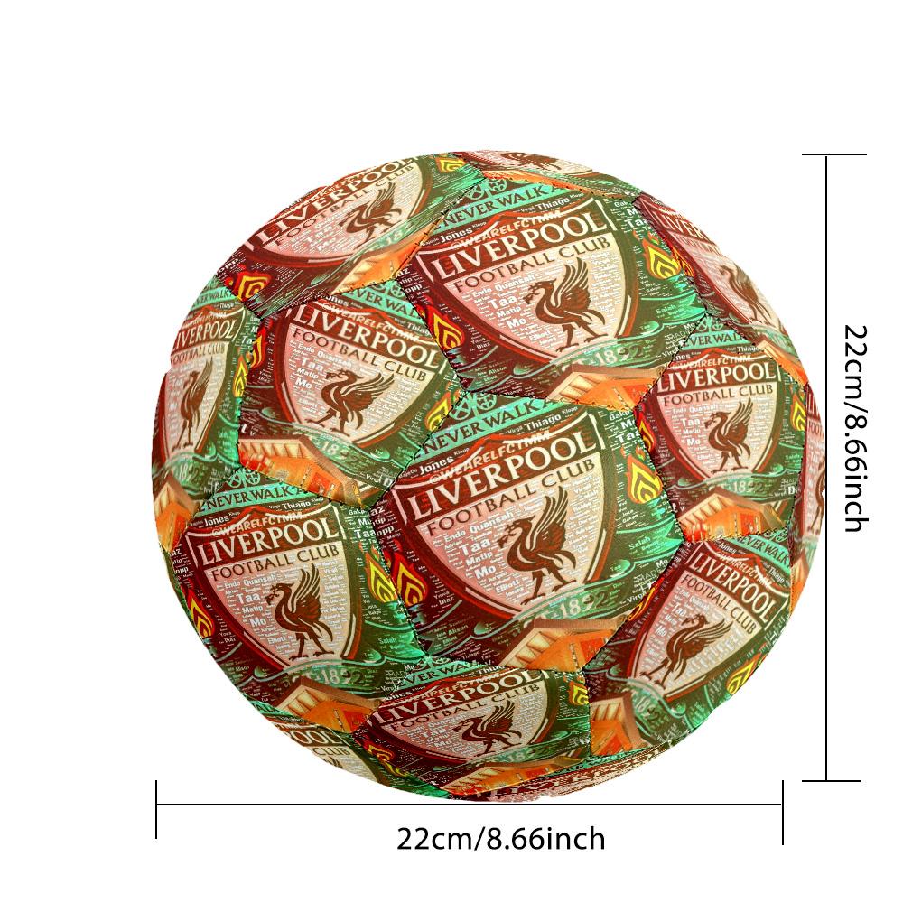 Liverpool Size 5 Soccer Ball Machine Sewn Indoor Outdoor Universal Football Perfect Commemorative Gift for Soccer Lovers